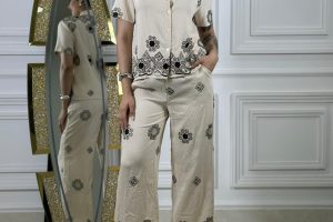 2 Conjunto de lino bordado GM25241